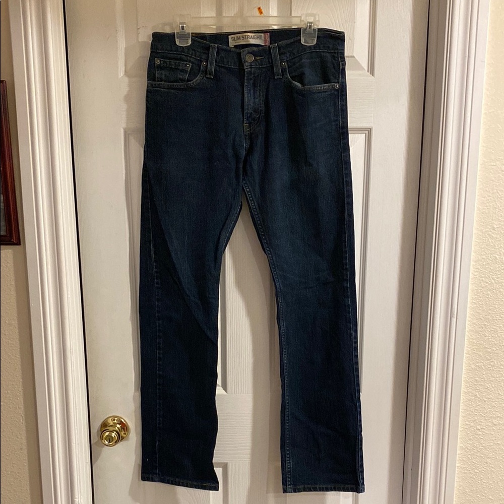 Levi’s 514 Slim Straight Men's Dark Blue Jeans 30x32